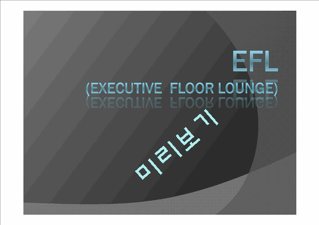 EFL,Executive Floor,EFL분석경영경제레포트